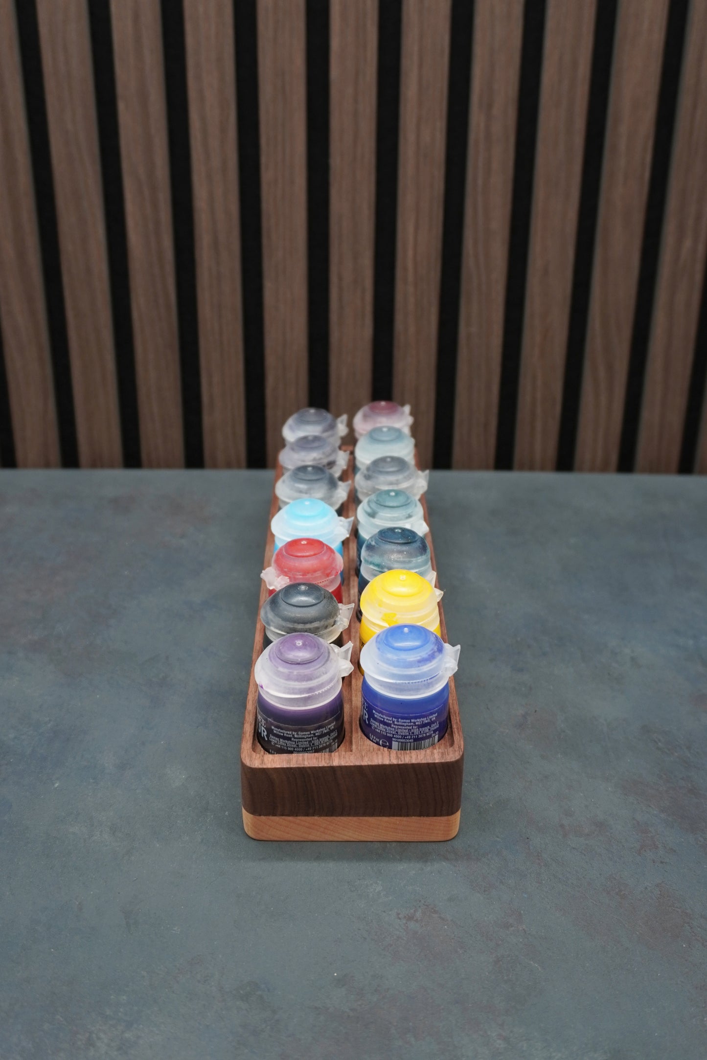 The Crucible - Solid Walnut & Maple Paint Holder