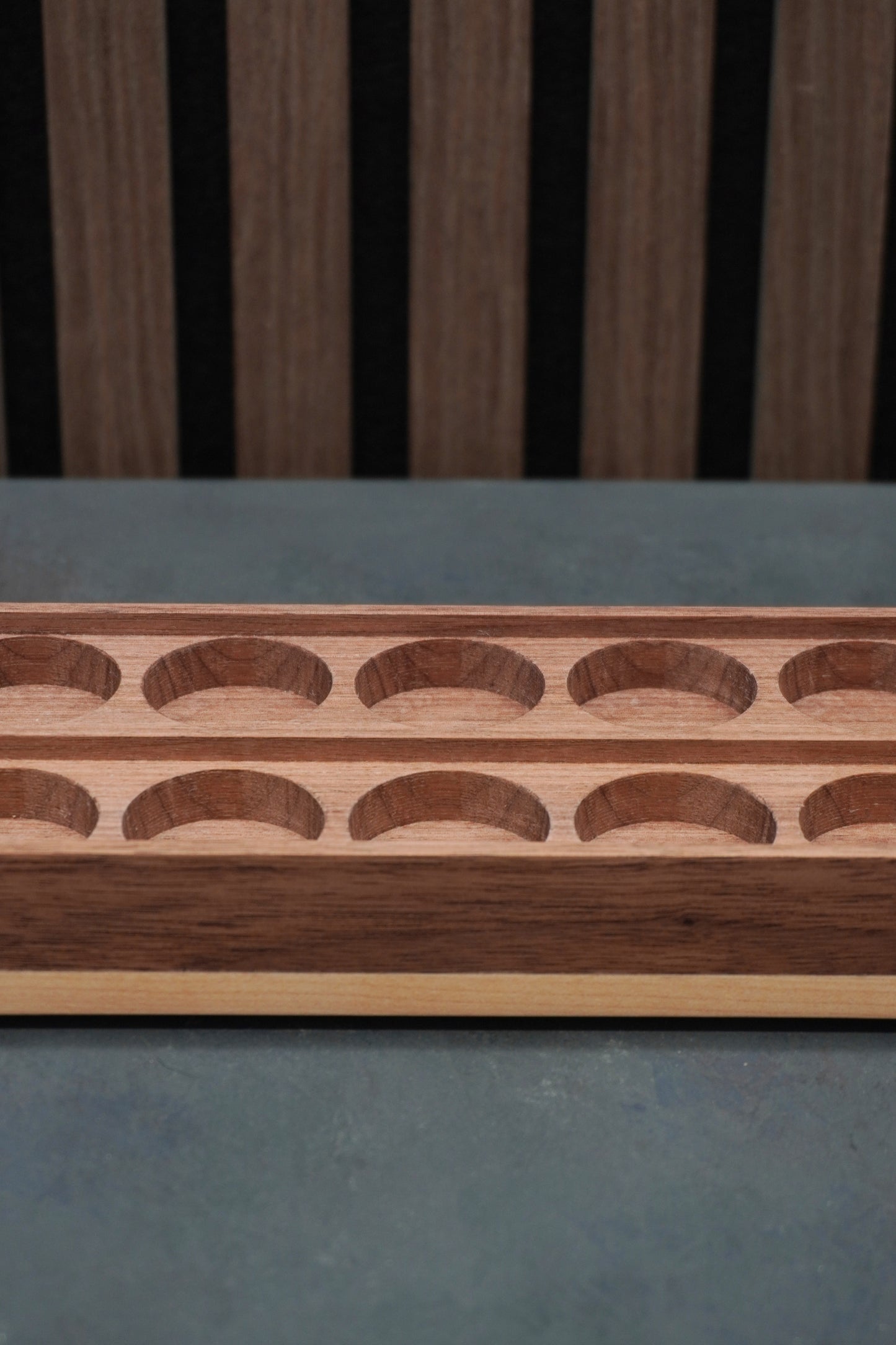 The Crucible - Solid Walnut & Maple Paint Holder