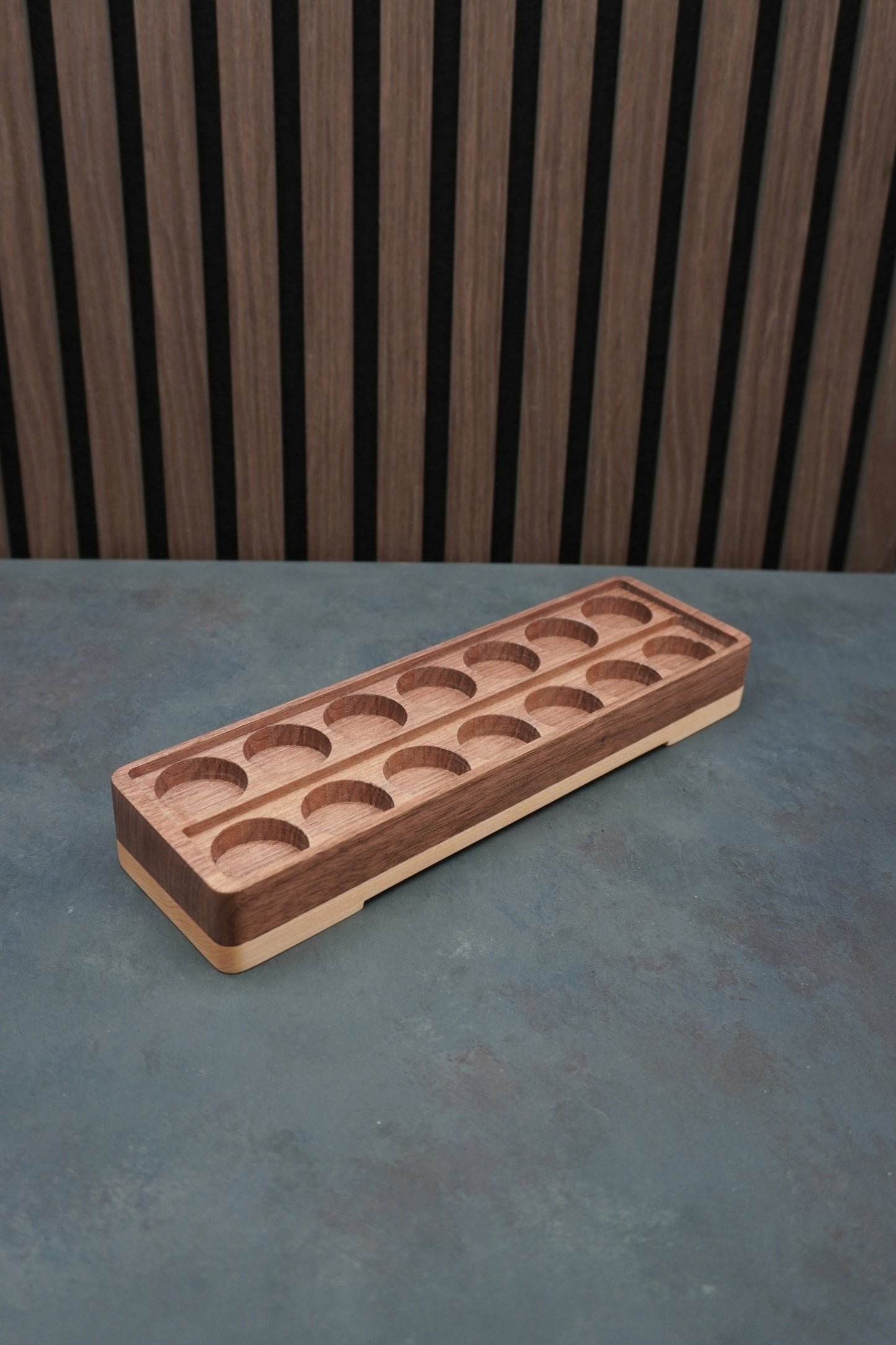 The Crucible - Solid Walnut & Maple Paint Holder