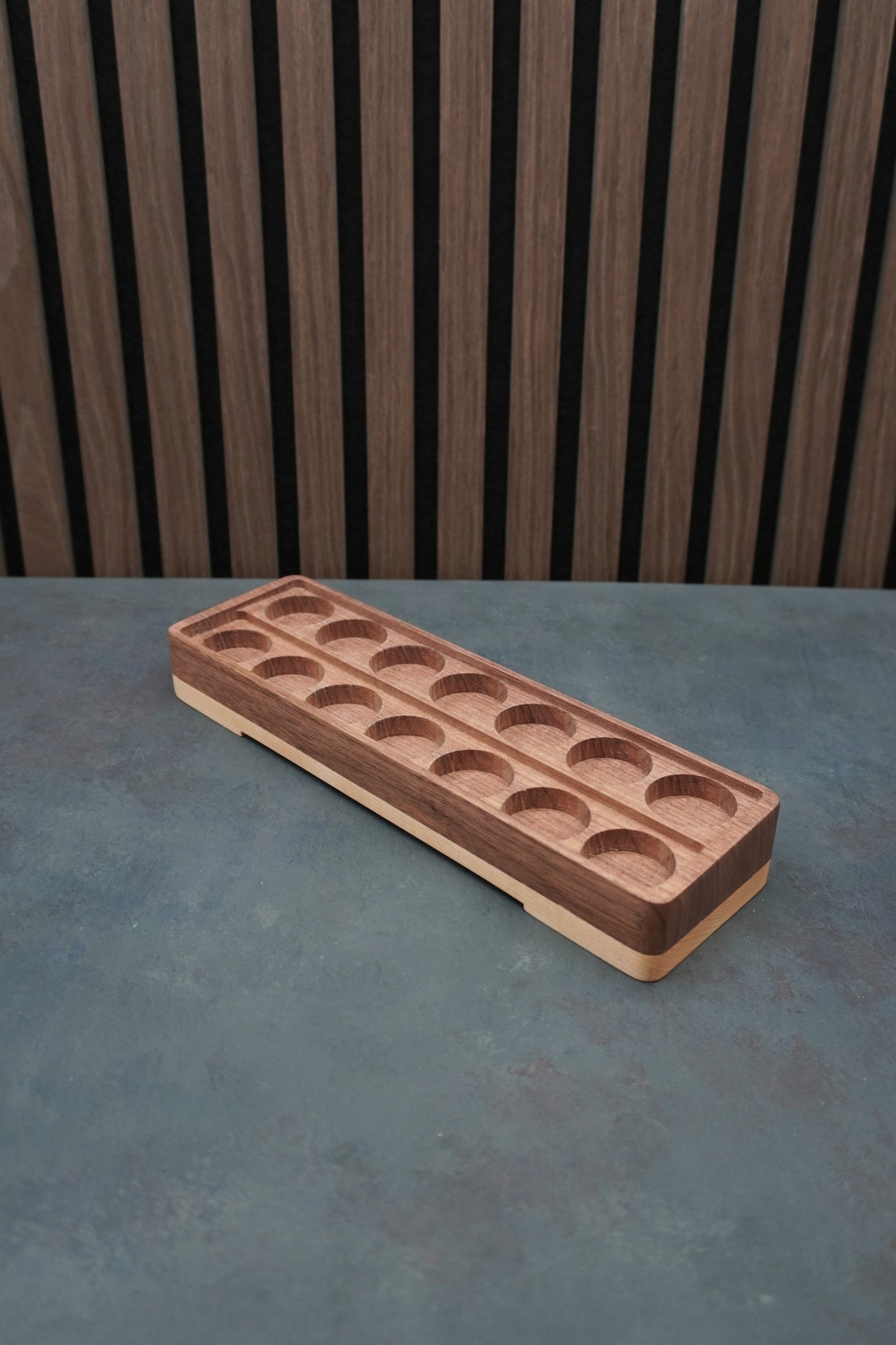 The Crucible - Solid Walnut & Maple Paint Holder