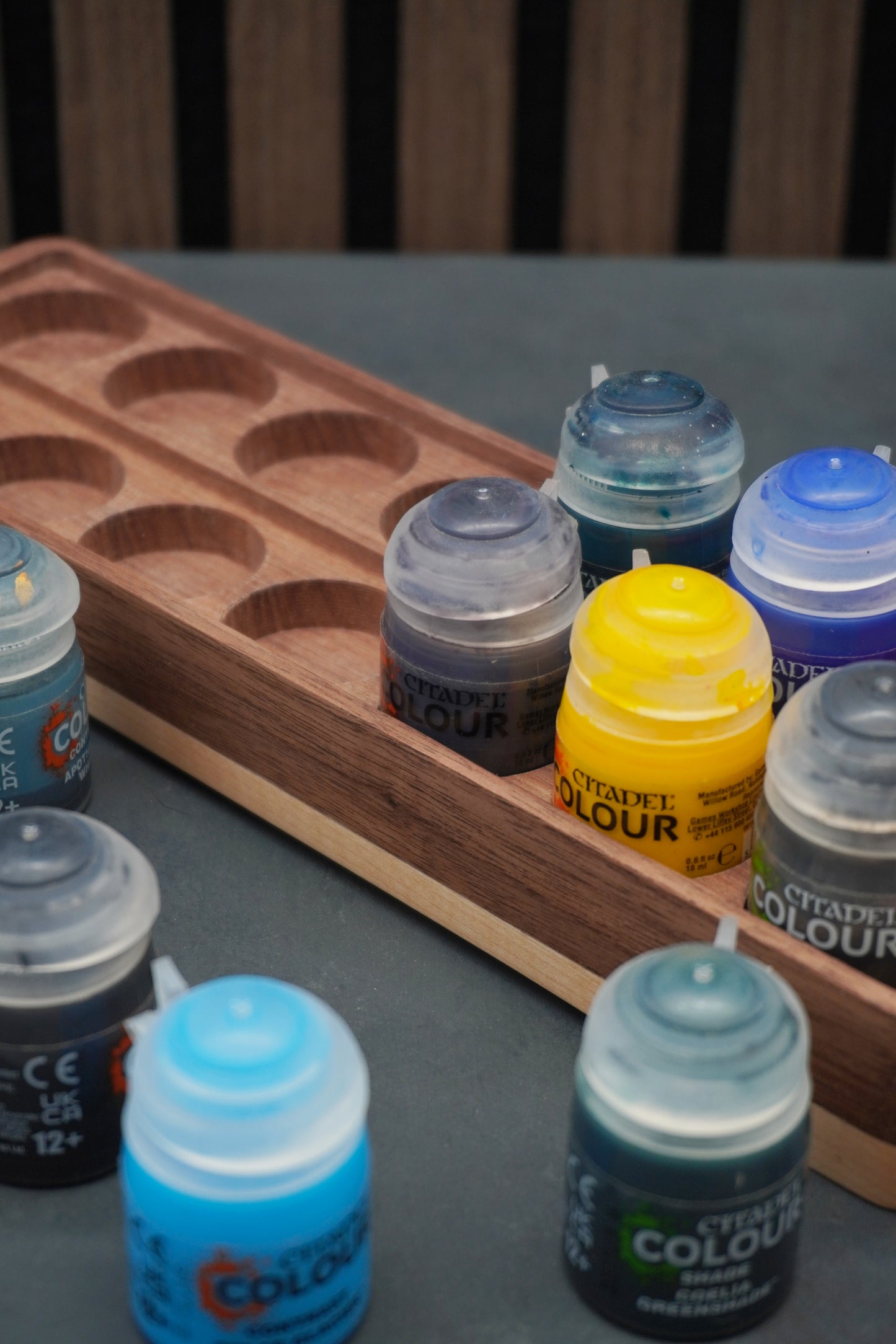The Crucible - Solid Walnut & Maple Paint Holder