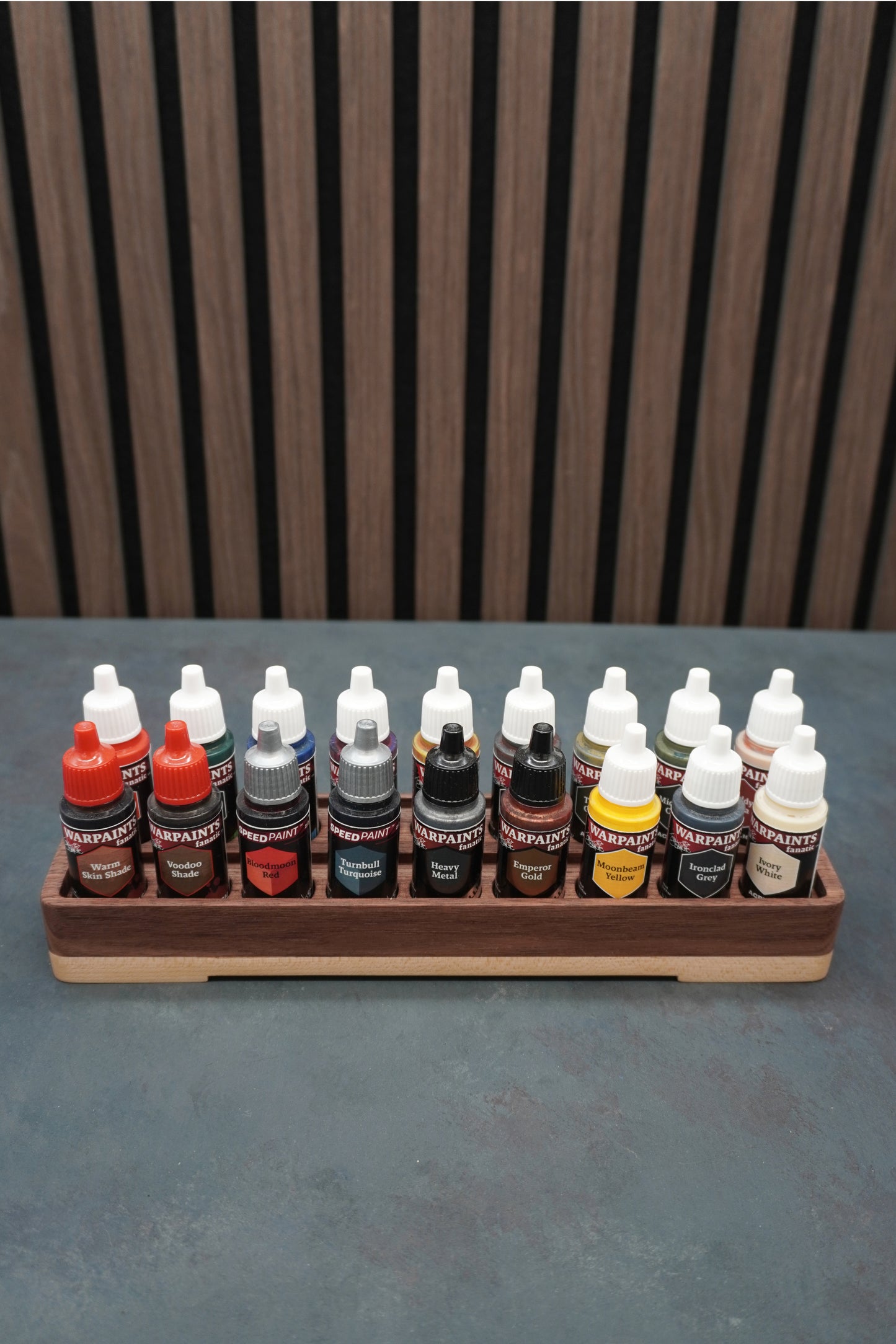 The Crucible - Solid Walnut & Maple Paint Holder