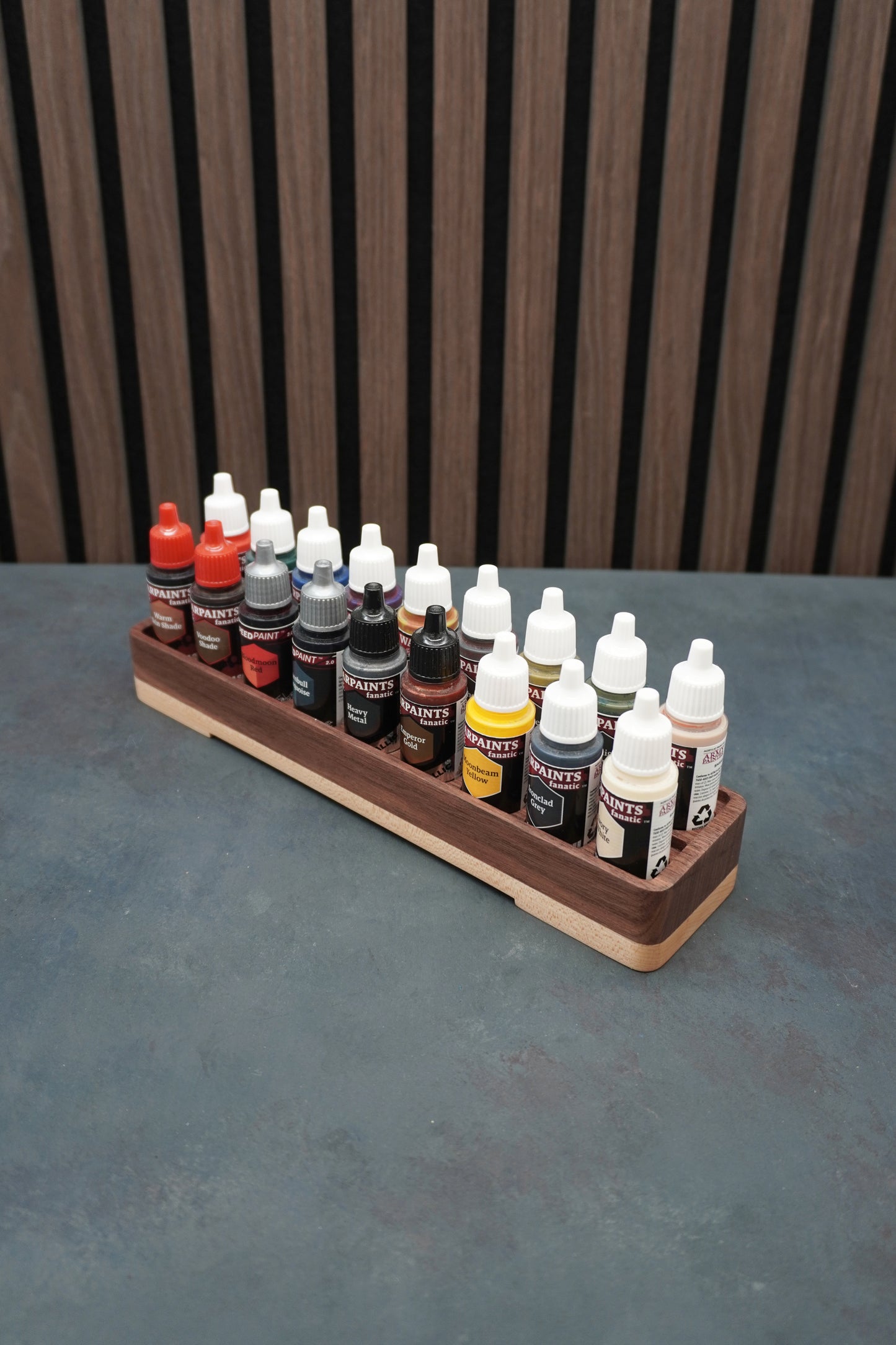 The Crucible - Solid Walnut & Maple Paint Holder