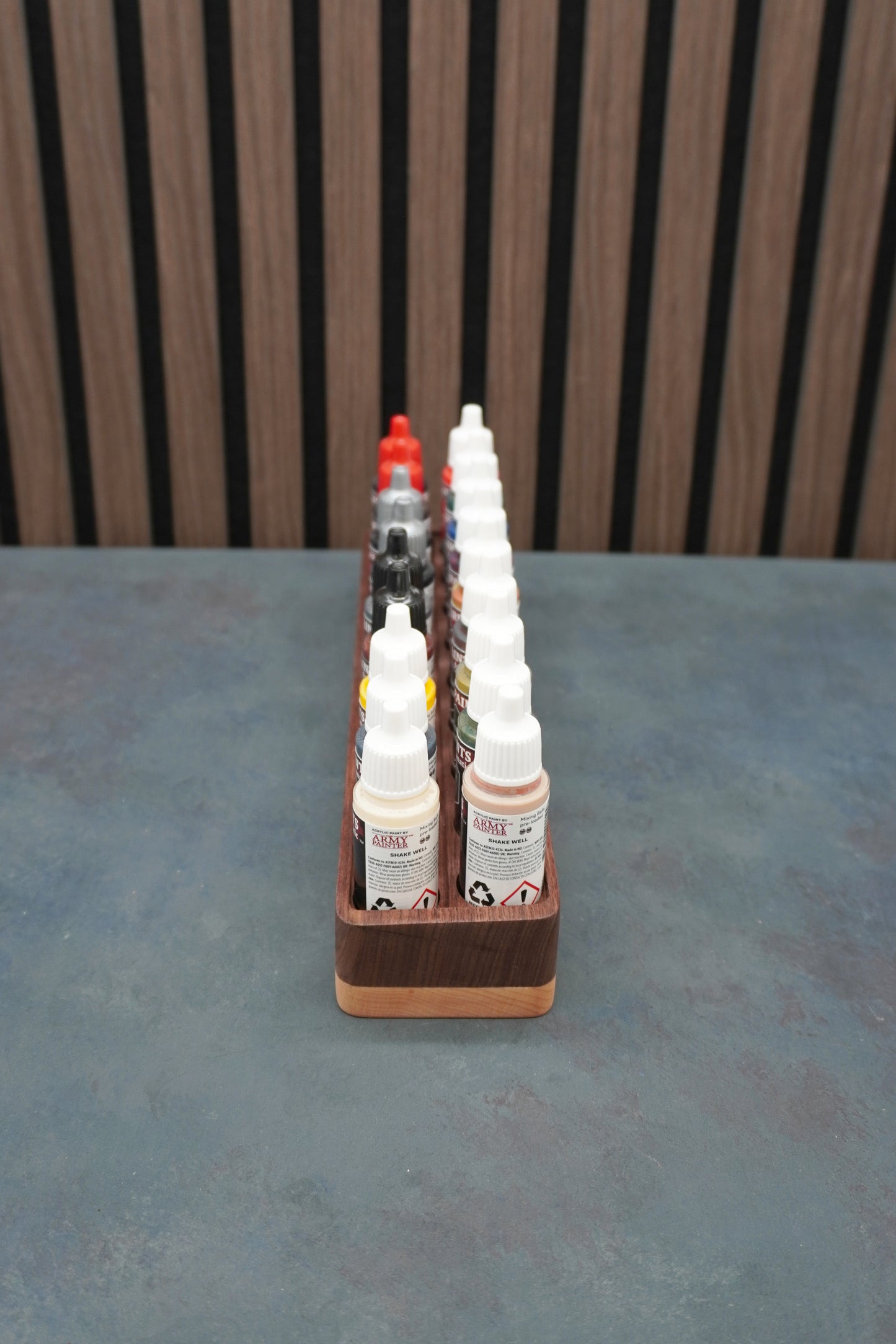 The Crucible - Solid Walnut & Maple Paint Holder