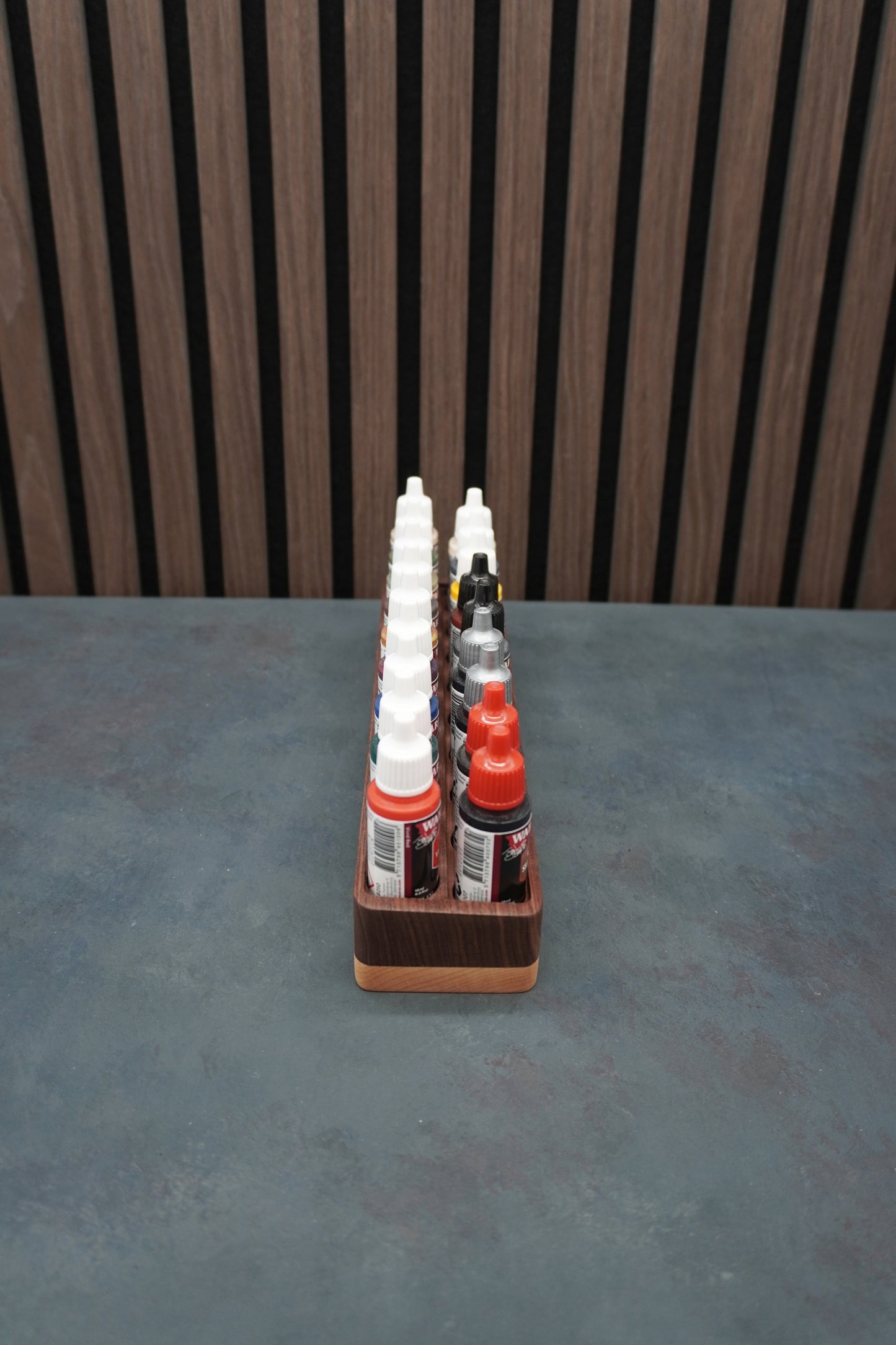 The Crucible - Solid Walnut & Maple Paint Holder
