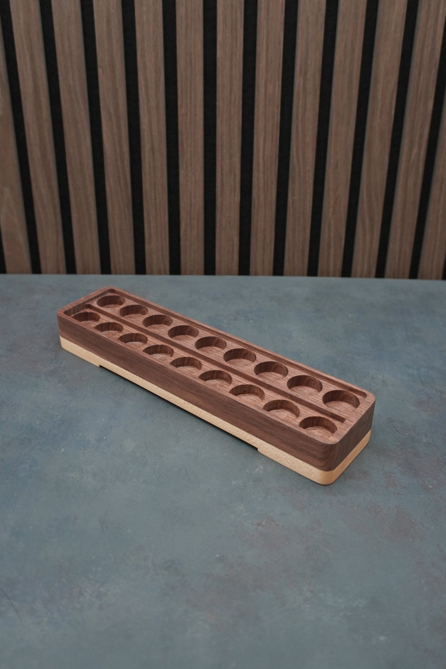 The Crucible - Solid Walnut & Maple Paint Holder
