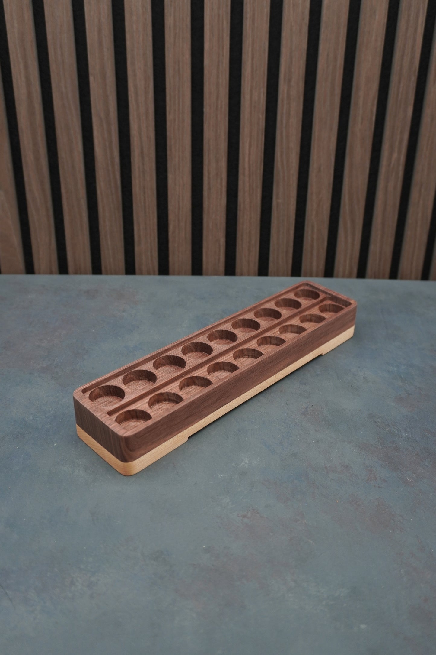 The Crucible - Solid Walnut & Maple Paint Holder