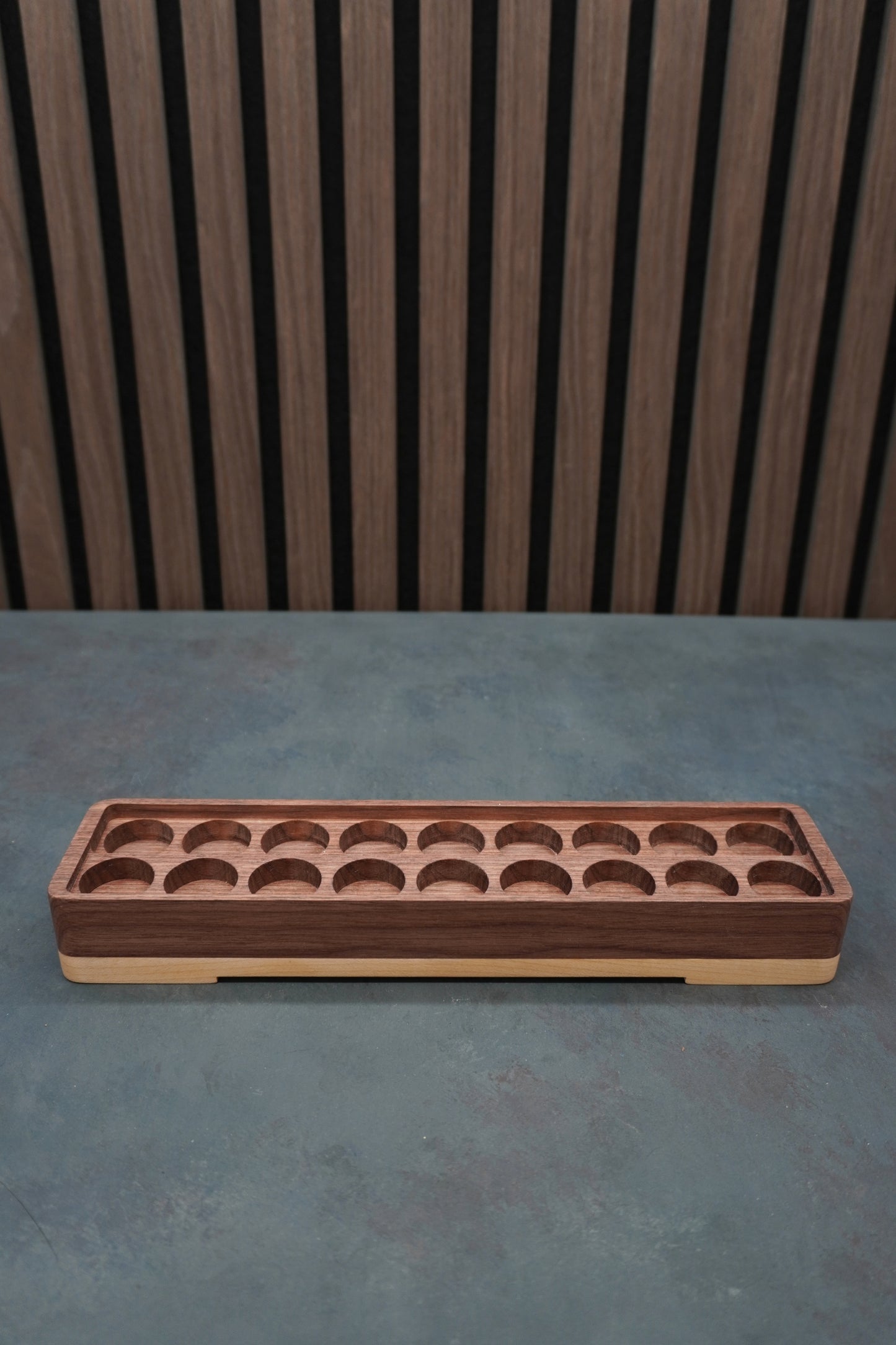The Crucible - Solid Walnut & Maple Paint Holder
