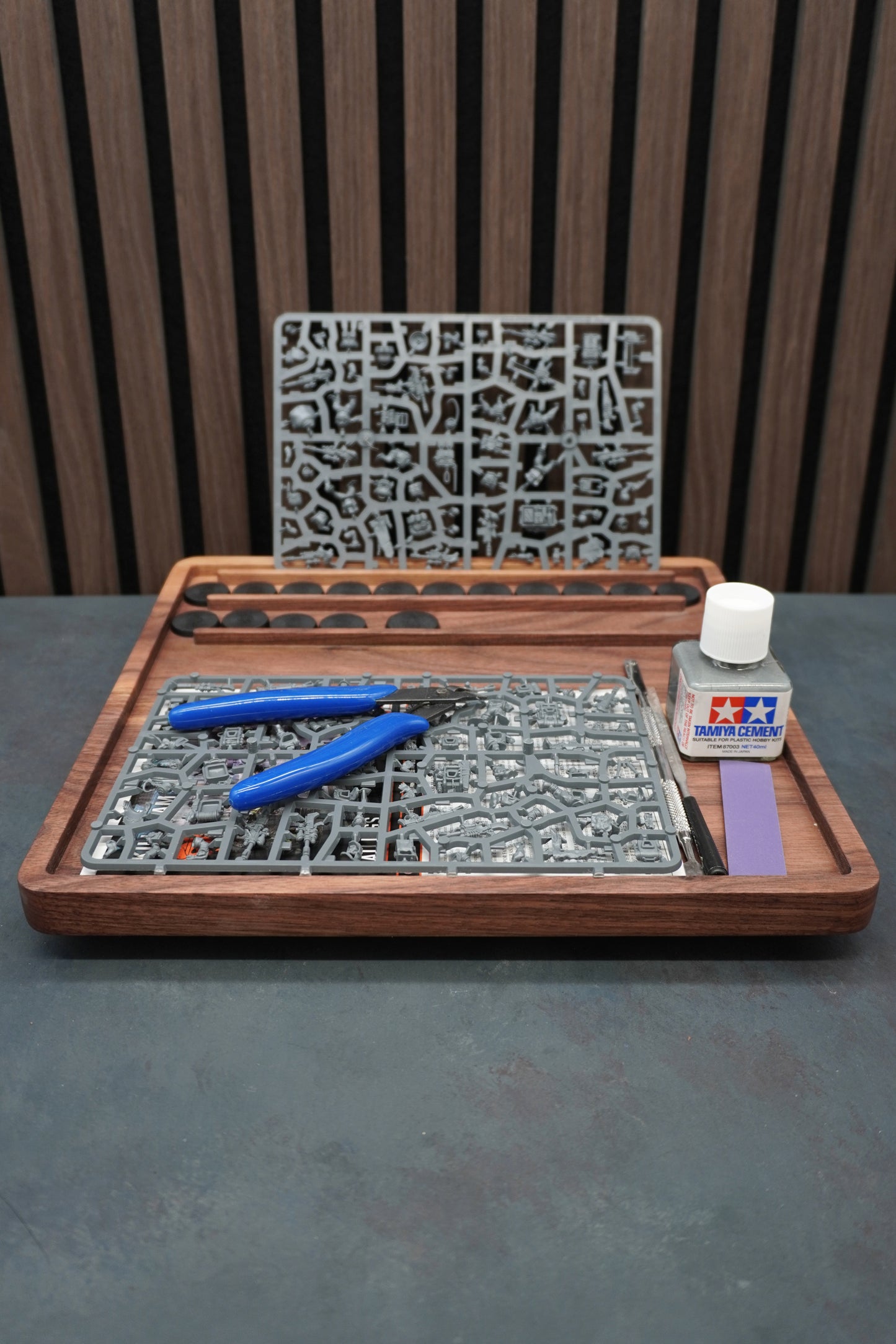 The Forge - Solid Walnut & Maple Hobby Tray