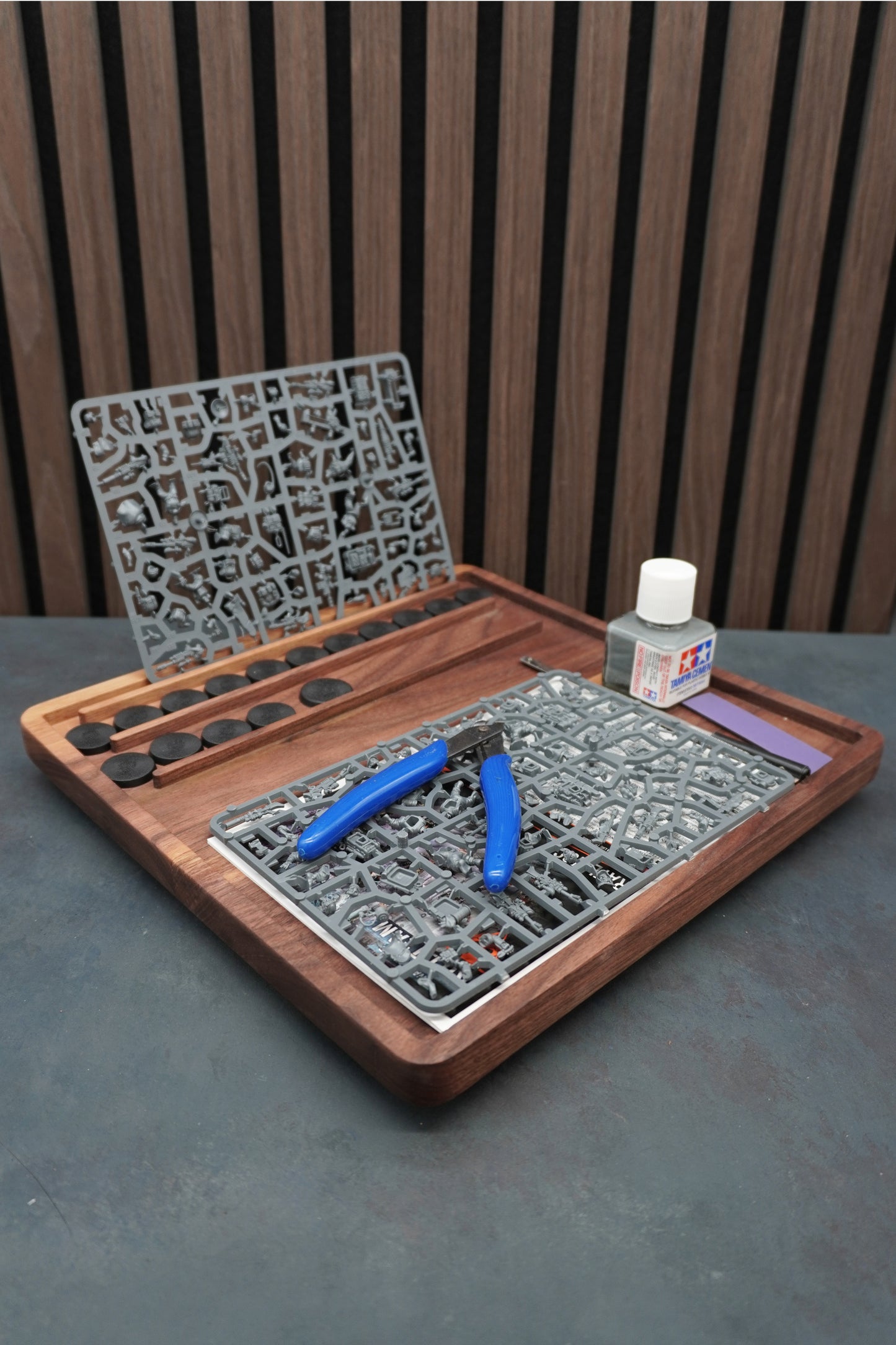 The Forge - Solid Walnut & Maple Hobby Tray