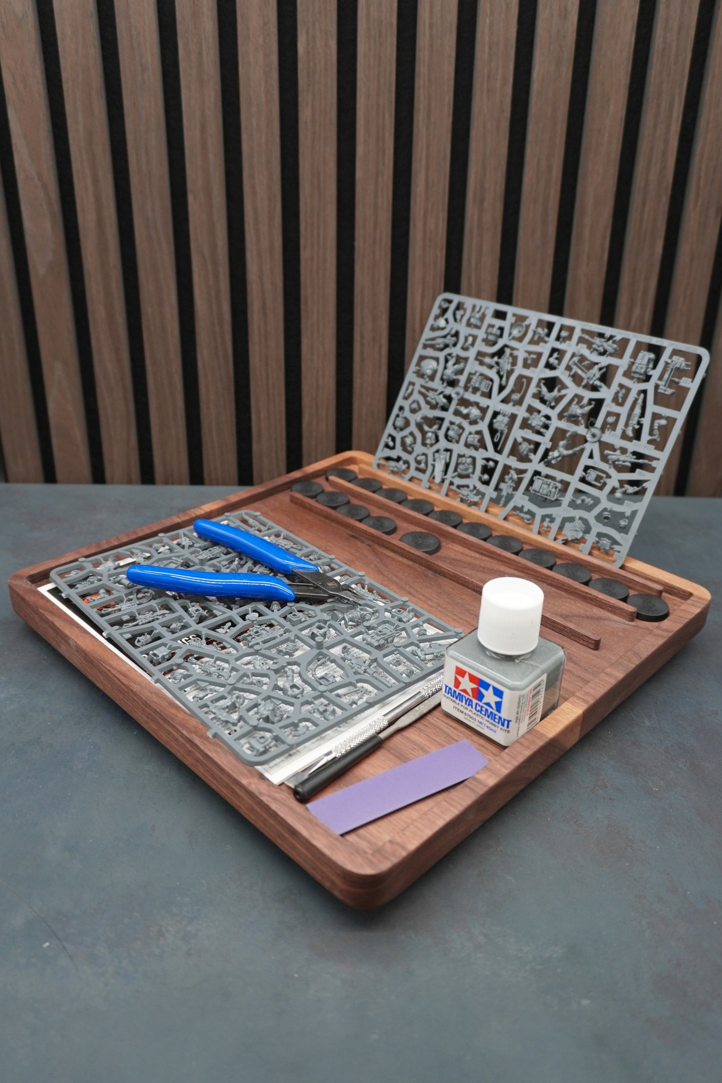 The Forge - Solid Walnut & Maple Hobby Tray