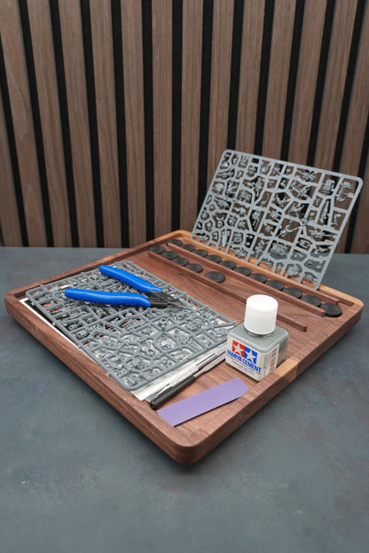 The Forge - Solid Walnut & Maple Hobby Tray