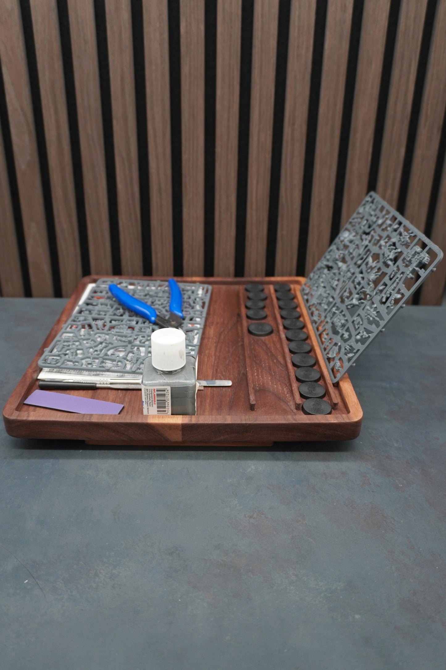 The Forge - Solid Walnut & Maple Hobby Tray